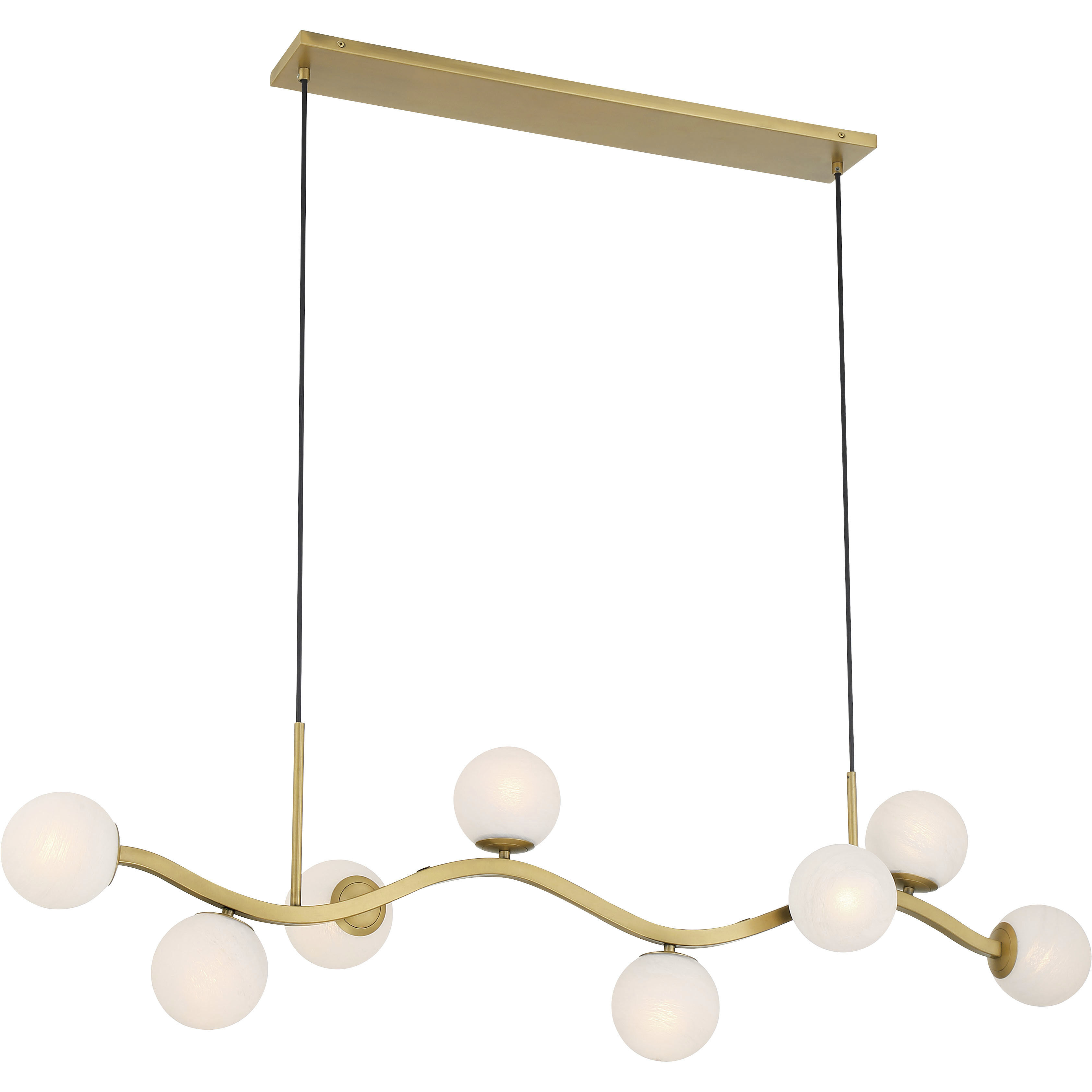 Curven Island Light Ceiling Light in Legacy Brass