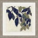 Entwined Leaves Blue and Beige and Green and White Framed Art