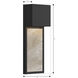 Norrin LED 16 inch Sand Coal Black Outdoor Wall Sconce