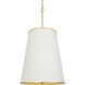 Coco 9 Light 20 inch Matte White/French Gold Foyer Pendant Ceiling Light