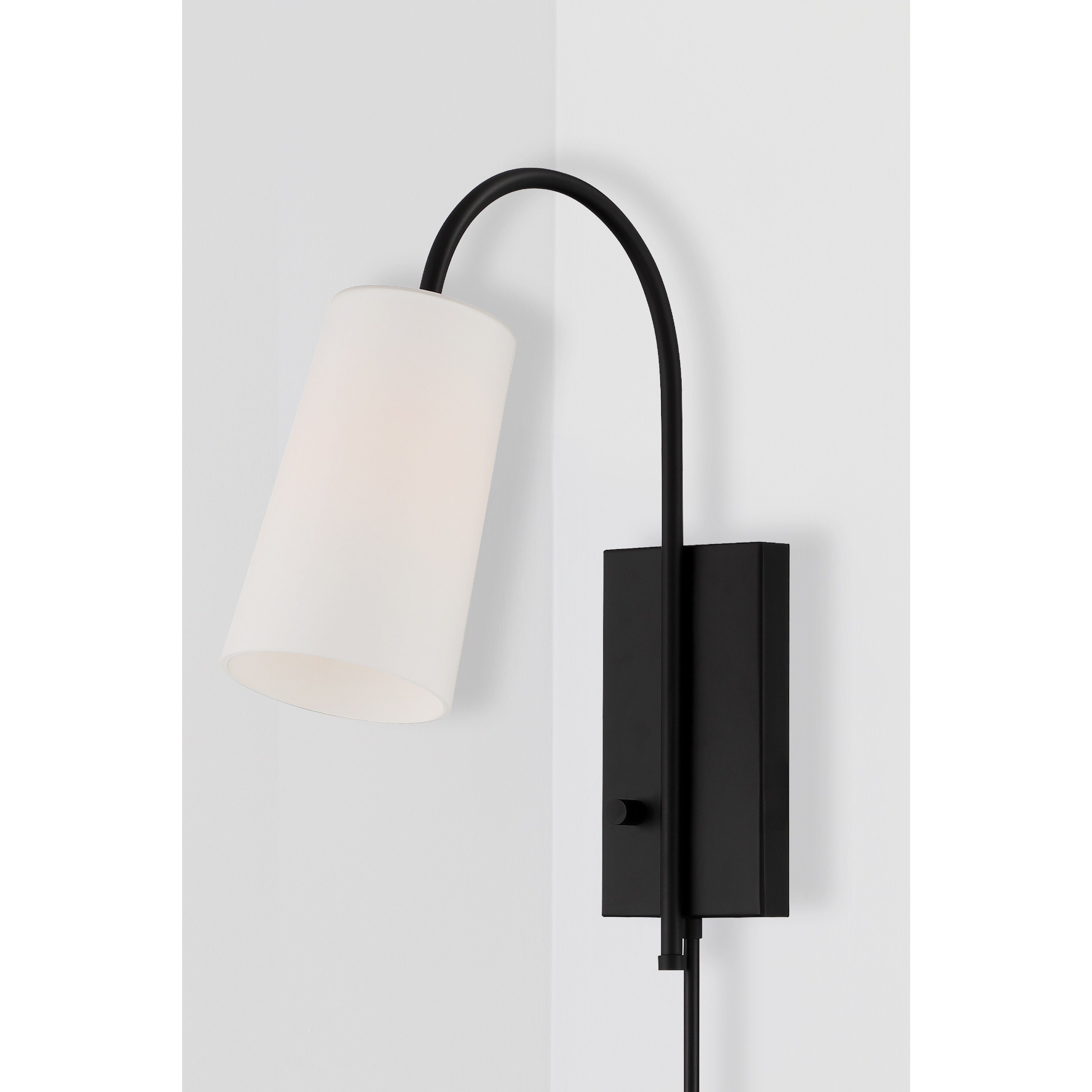 Alexa 13.25 inch 100.00 watt Matte Black Task Sconce Wall Light