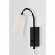 Alexa 13.25 inch 100.00 watt Matte Black Task Sconce Wall Light