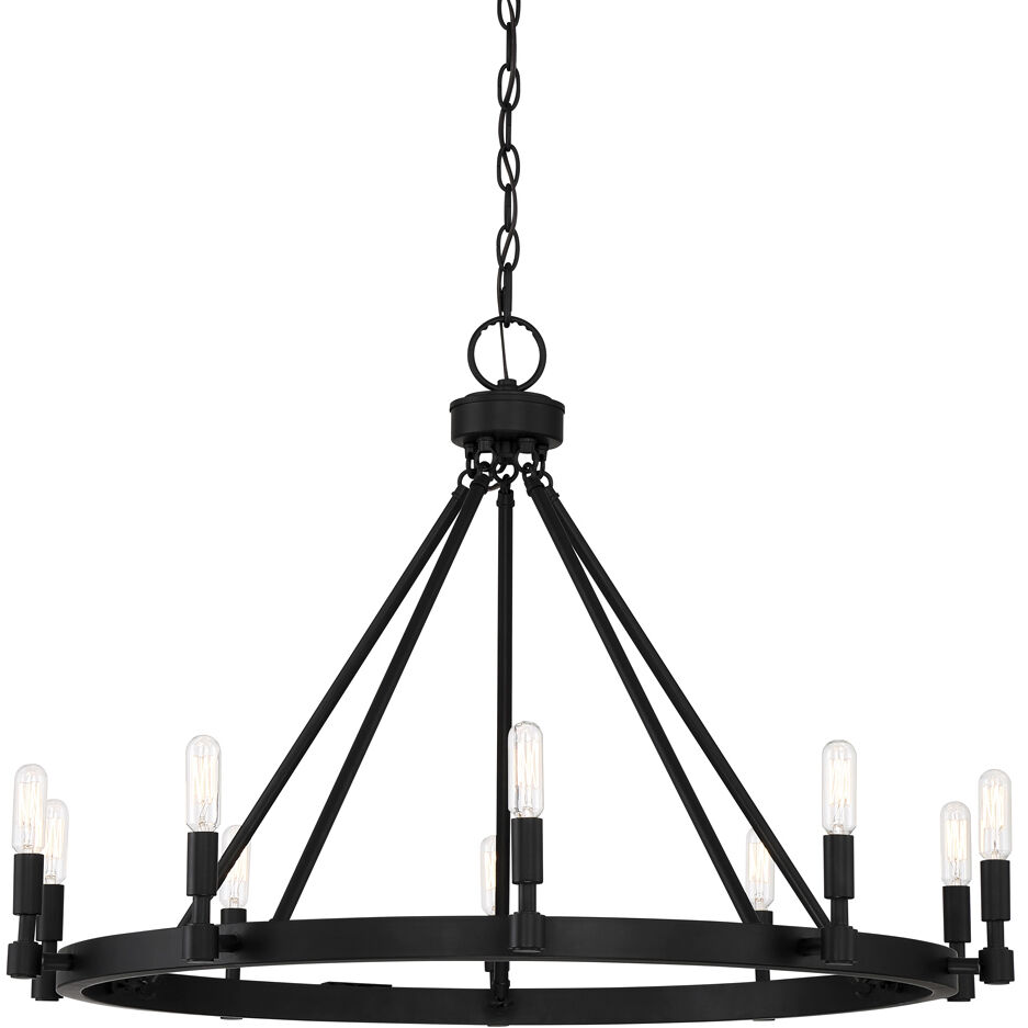 Fiora 10 Light 31 inch Black Chandelier Ceiling Light