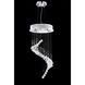 Crystal Rain 5 Light 17 inch Silver Chandelier Ceiling Light