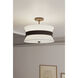 Dalvor 3 Light 15 inch Dark Bronze Semi-Flush Mount Ceiling Light