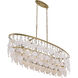 Nova Mara 5 Light 48 inch Painted Legacy Brass Linear Chandelier Ceiling Light