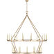 Chapman & Myers Darlana6 LED 73 inch Gilded Iron Two Tier Chandelier Ceiling Light, Grande