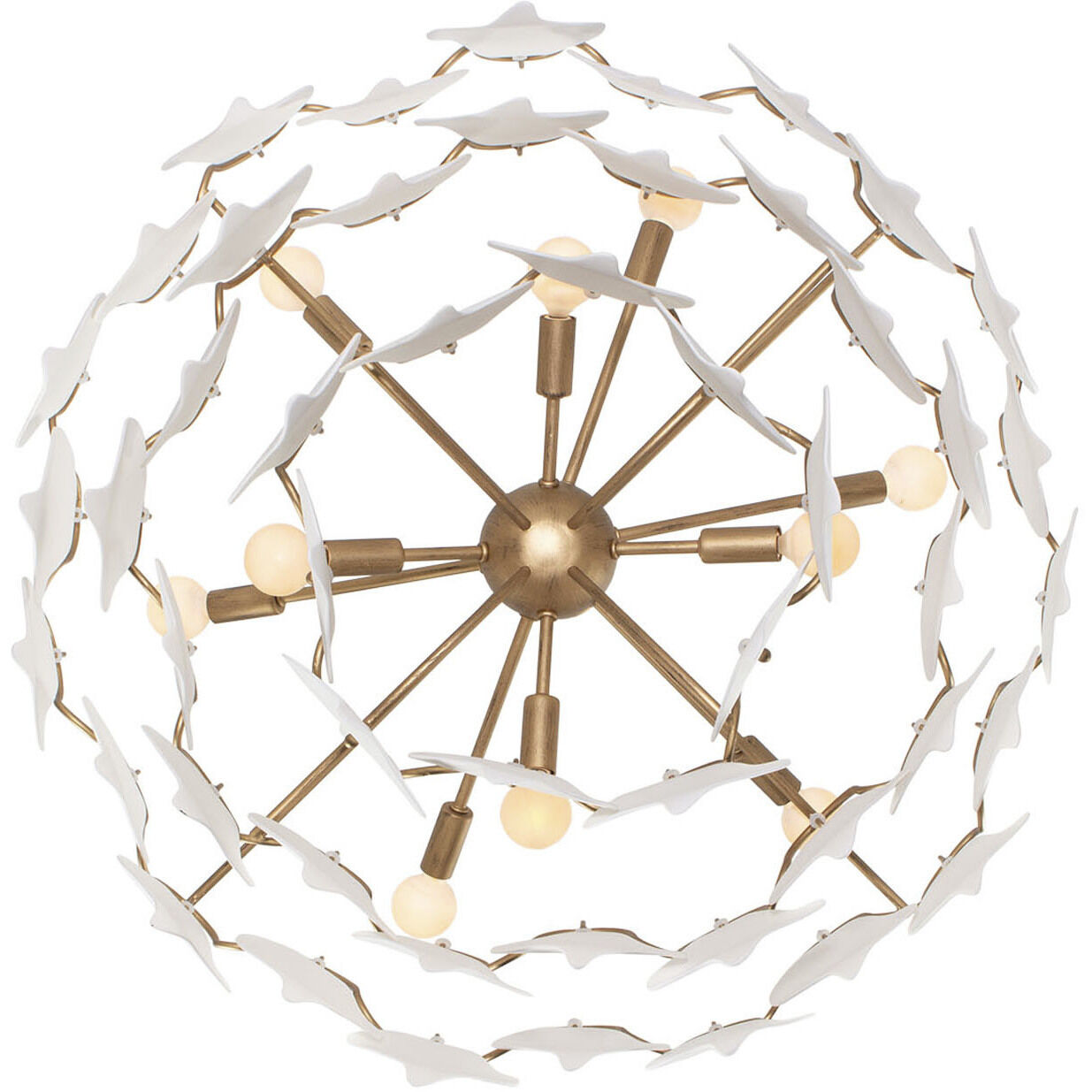 Manta 10 Light 32 inch Modern Gold Pendant Ceiling Light