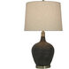 Cameron 30 inch 100.00 watt Black and Brown and Brass Table Lamp Portable Light