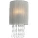 Crystal Reign 1 Light 10 inch Nickel Wall Sconce Wall Light