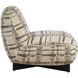 Evans Mocha and Caramel and Dark Walnut Armless Accent Chair