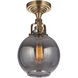 Gallery State House 1 Light 7.87 inch Vintage Brass Semi Flush Ceiling Light