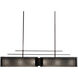 Urban Loft LED Classic Silver Linear Pendant Ceiling Light in 3000K LED, Ivory Wisp, Parallel