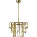 Melody 1 Light 24 inch Satin Brass Pendant Ceiling Light