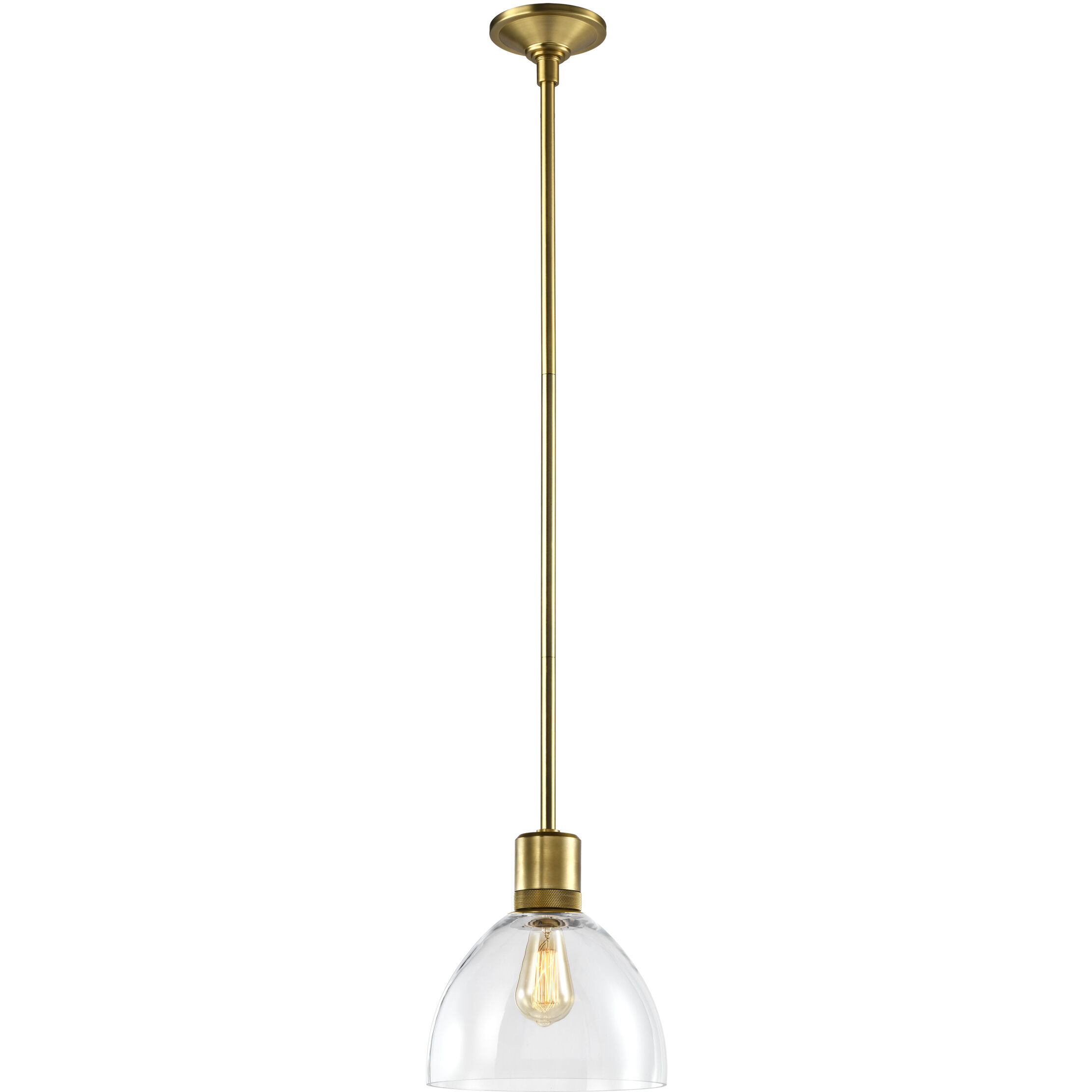Zigrina 1 Light 10.25 inch Aged Brass Pendant Ceiling Light