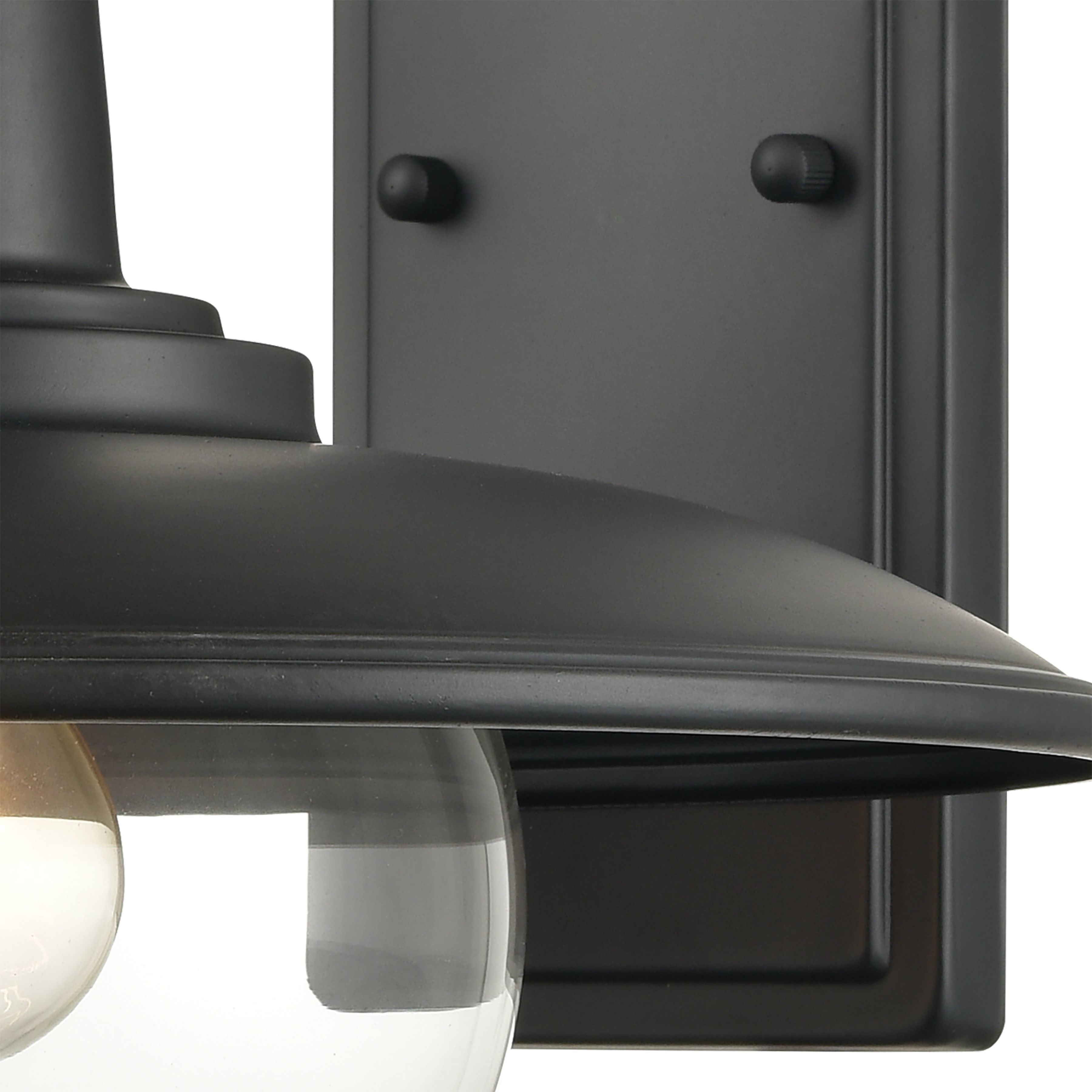 Jackson 1 Light 12 inch Matte Black Outdoor Wall Sconce