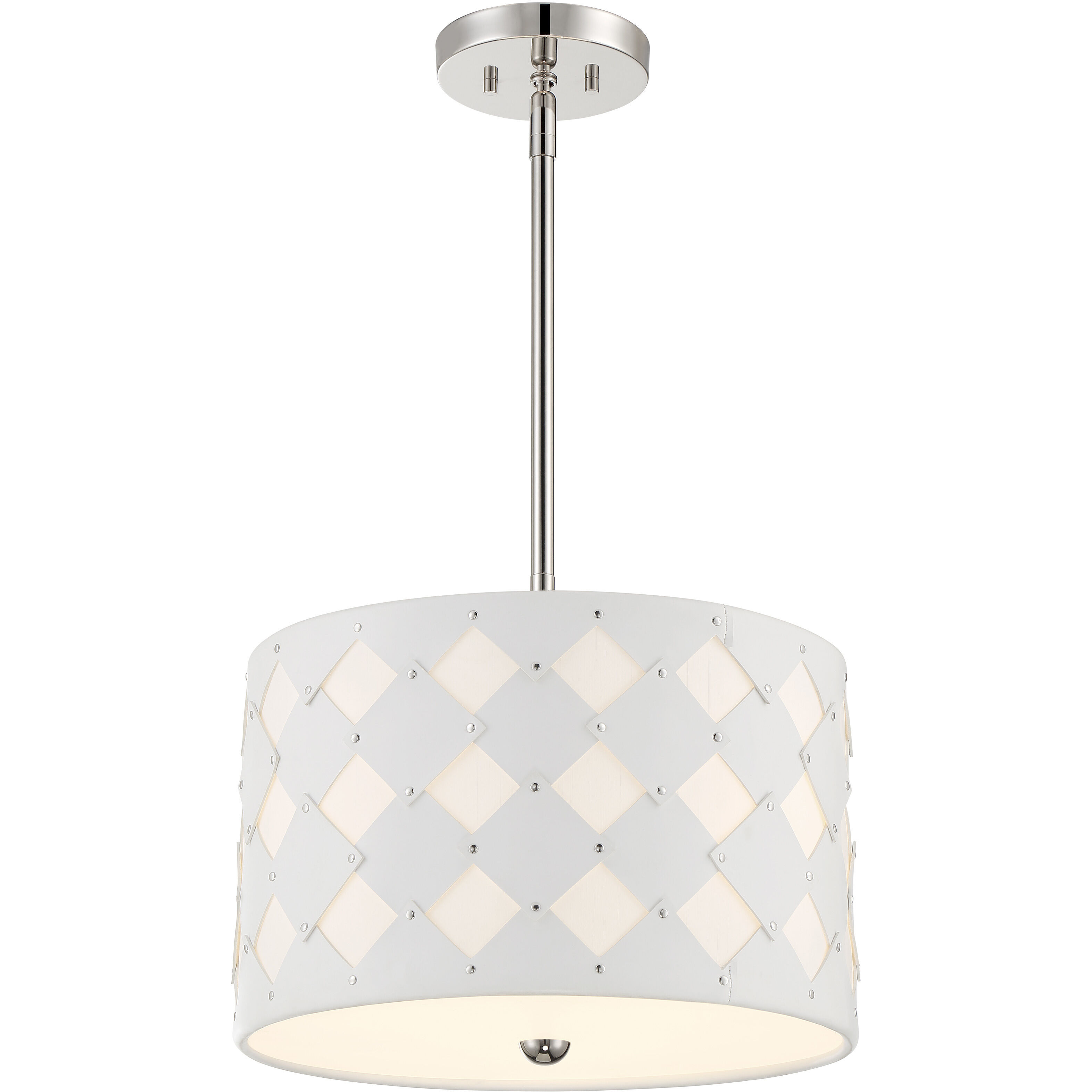Patchwork 3 Light 16 inch Polished Nickel Pendant Ceiling Light
