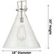 Newton Cone 1 Light 18 inch Satin Nickel Pendant Ceiling Light in Matte White Glass