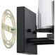 Jared 2 Light 15 inch Matte Black Vanity Light Wall Light