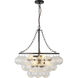 Alora Mood Faye 6 Light 24.13 inch Matte Black Chandelier Ceiling Light in Clear Ribbed Glass