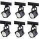 Signature 1 Light Matte Black Track Light Head Ceiling Light, Pack of 6