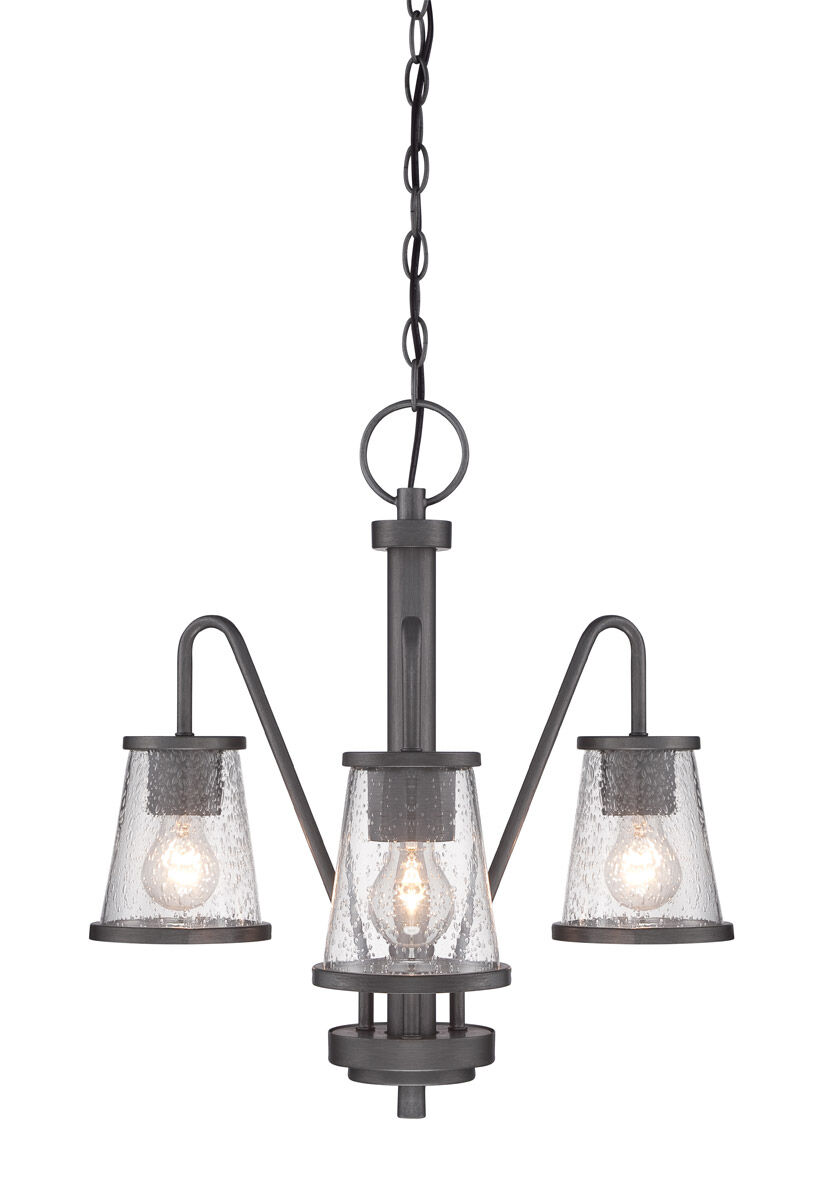 Darby 3 Light 18.25 inch Weathered Iron Chandelier Ceiling Light