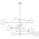 Argento 12 Light 51.18 inch Nickel Chandelier Ceiling Light, Large