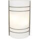 Cassi 2 Light 7.5 inch Brushed Steel ADA Wall Sconce Wall Light