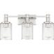 Concord 3 Light 22 inch Silver and Polished Nickel Bathroom Vanity Light Wall Light