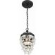 Calypso 1 Light 7.25 inch Matte Black Chandelier Ceiling Light