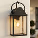 Damian 1 Light 15 inch Matte Black Outdoor Wall Lantern