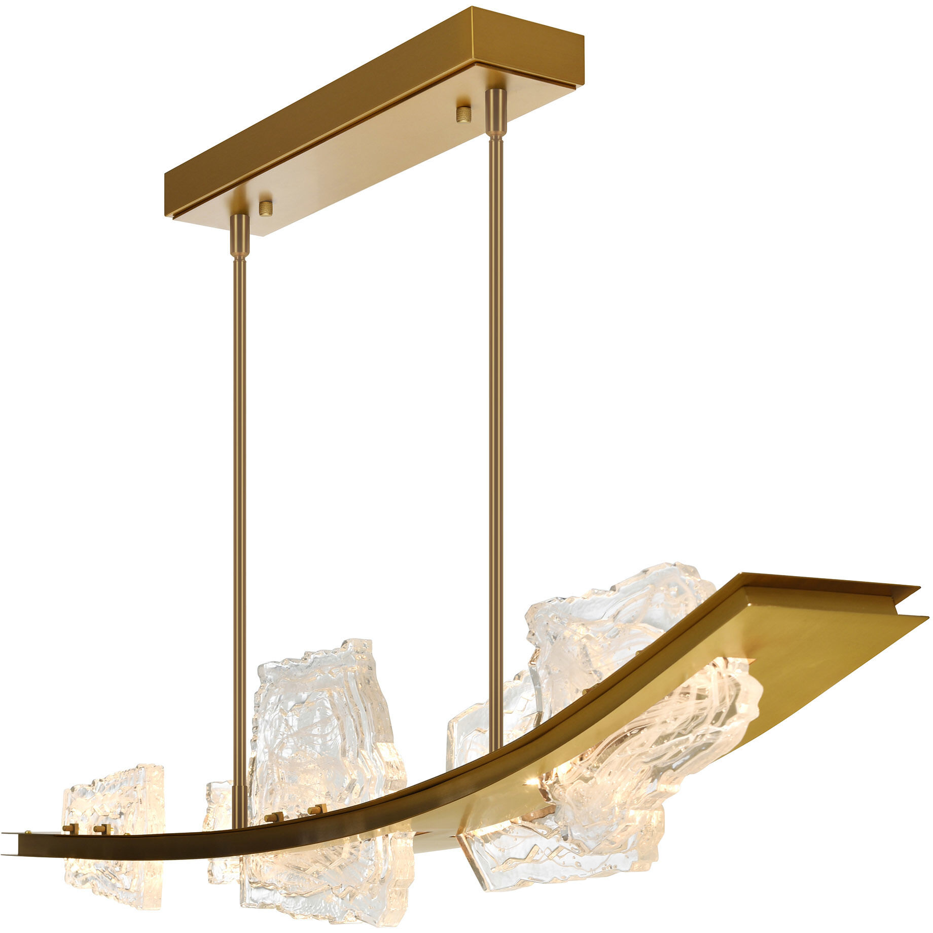 Arcus LED 50 inch Brass Chandelier Ceiling Light