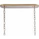 Crystal Fusion 12 Light 60 inch Peruvian Gold Linear Chandelier Ceiling Light