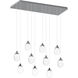 Dewdrop LED 30.5 inch Polished Chrome Linear Pendant Ceiling Light
