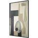 Fair Trade Soft Green and Beige and Pewter Geometric Abstract Art