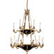 Metropolitan Family Collection 18 Light 34 inch Dore Gold with Black Accents Chandelier Ceiling Light