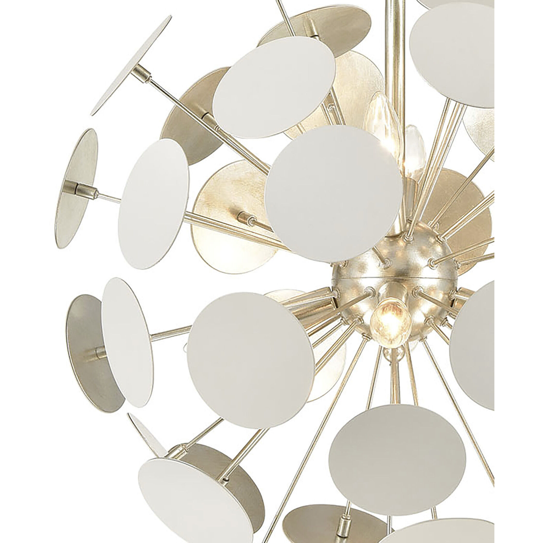 Modish 6 Light 21 inch Matte White Chandelier Ceiling Light
