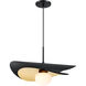Paven LED 20 inch Matte Black and Aged Brass Pendant Ceiling Light