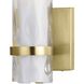 Vilo LED 4.5 inch Golden Brass Bathroom Light Wall Light