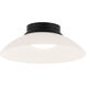 Luna LED 11.88 inch Matte Black Flush Mount Ceiling Light in Matte Black and Frosted Glass