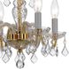 Traditional Crystal 4 Light 15 inch Polished Brass Mini Chandelier Ceiling Light in Clear Hand Cut