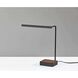 Sawyer 17 inch 7.00 watt Black with Camel Brown Leather Wireless Charging Desk Lamp Portable Light, with AdessoCharge