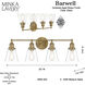 Barwell 4 Light 33 inch Oxidized Aged Brass Bath Vanity Light Wall Light