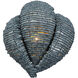 Anguilla LED 14.5 inch Blue Wood Beads Wall Sconce Wall Light, Inline