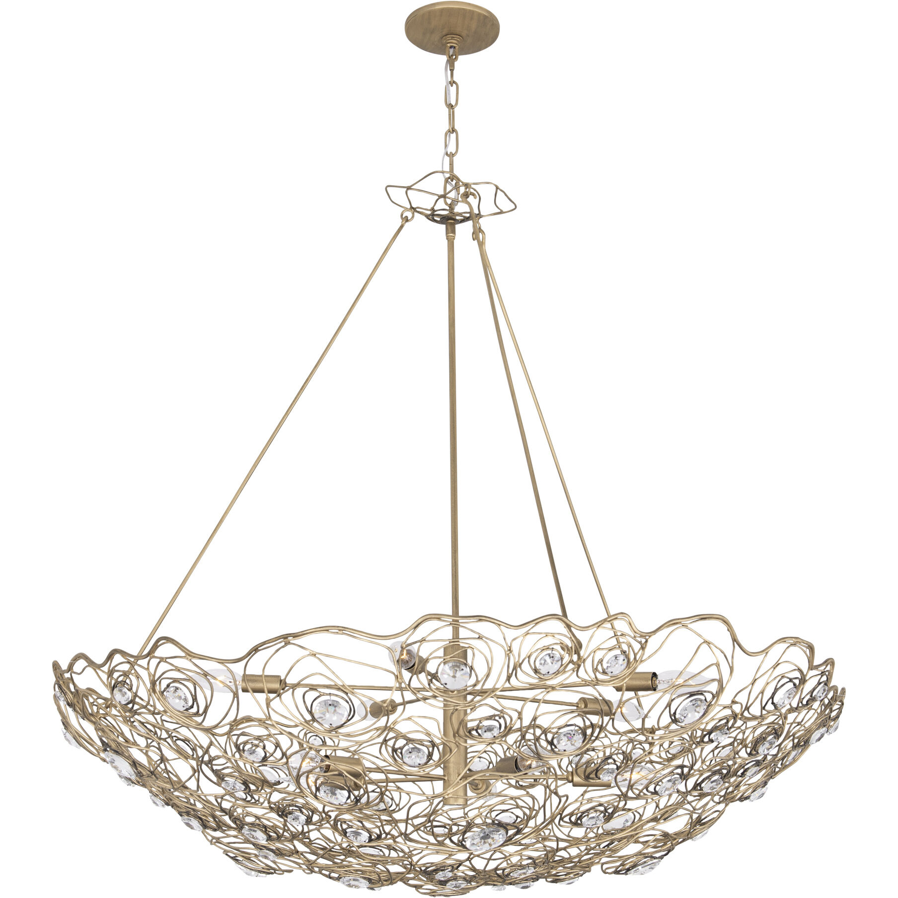 Ethereal Rose 10 Light 40 inch Havana Gold Ombre Pendant Ceiling Light