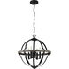 Lockhart 4 Light 19.75 inch Matte Black Foyer Pendant Ceiling Light