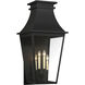Great Outdoors Gloucester 4 Light Coal Outdoor Wall Mount