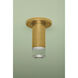 Claudie 1 Light 4.75 inch Aged Brass Flush Mount Ceiling Light