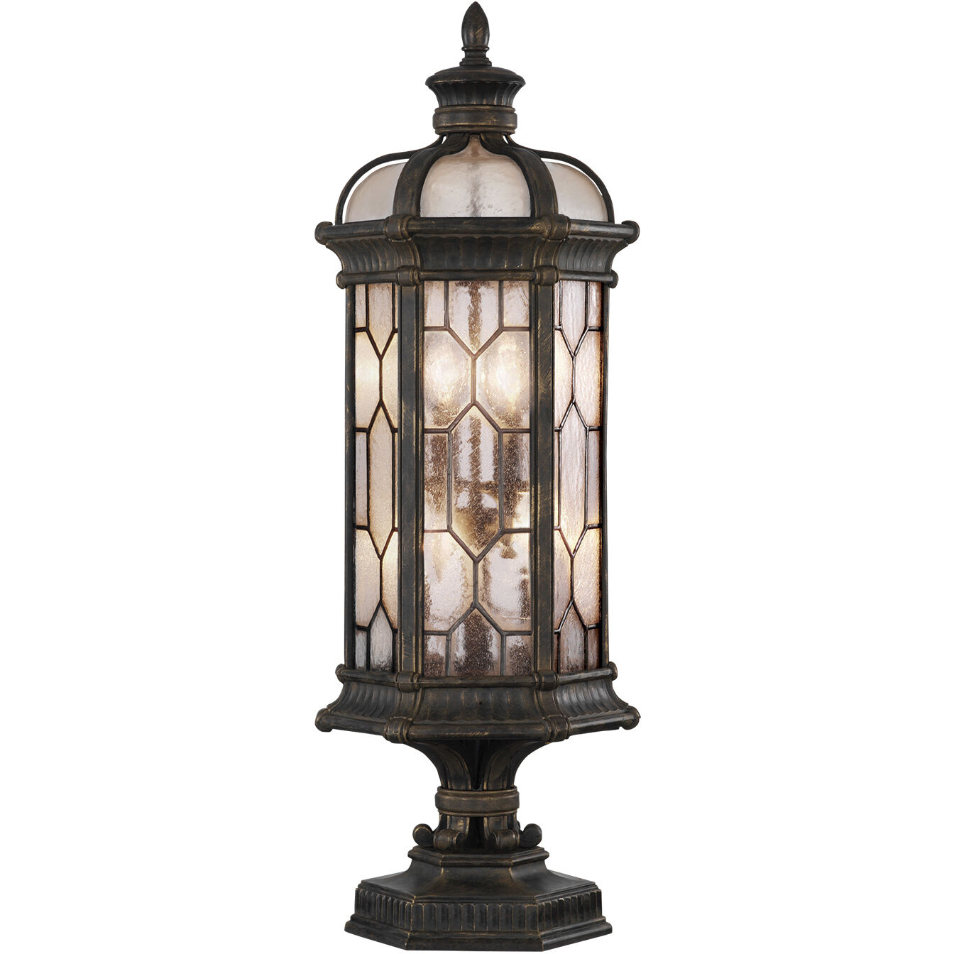 Devonshire 4 Light 35 inch Bronze Outdoor Pier Mount