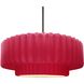 Radiance Collection - Pleated Tier Pendant Ceiling Light in Brushed Nickel, Black Cord, Replaceable Bulb, Cerise, 16.25W x 6H, Form+Finish+Function
